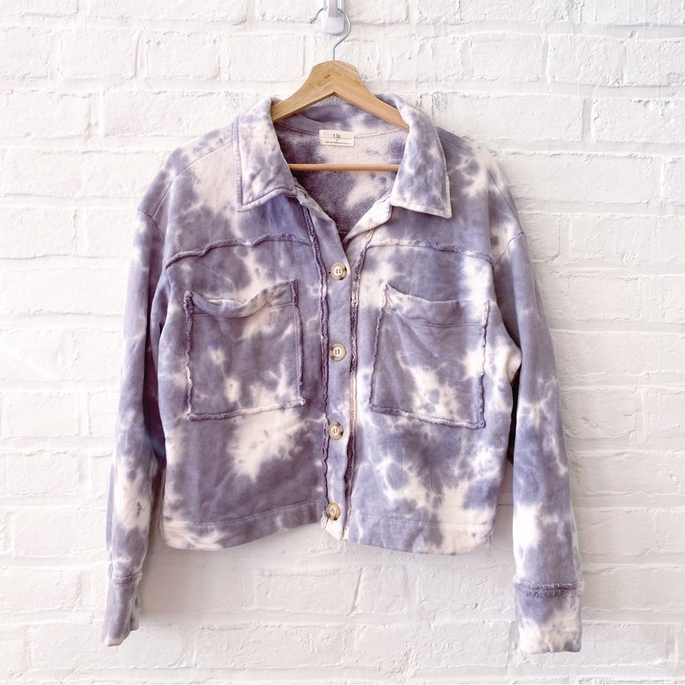 Anthropologie‎ || T. La Nika Cropped Tie Dye Shirt Jacket Small
